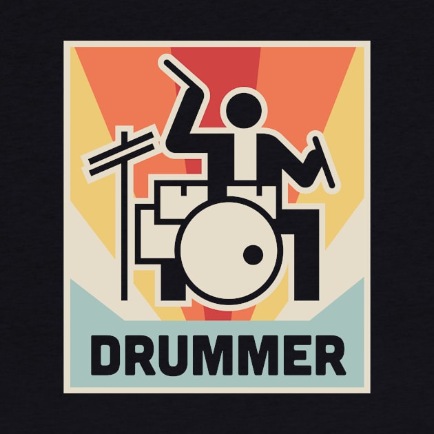 Vintage 70s Drummer Design by MeatMan